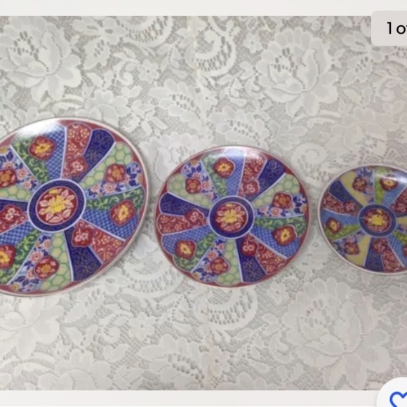 Vintage, Elegant, 3pc Japan Imari Plates